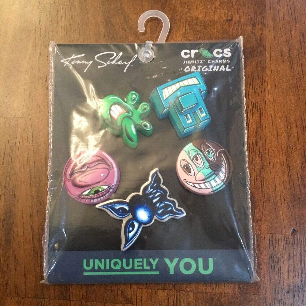 Kenny Scharf Crocs jibbitz charms by charms 5 in pack uniquely you NEW